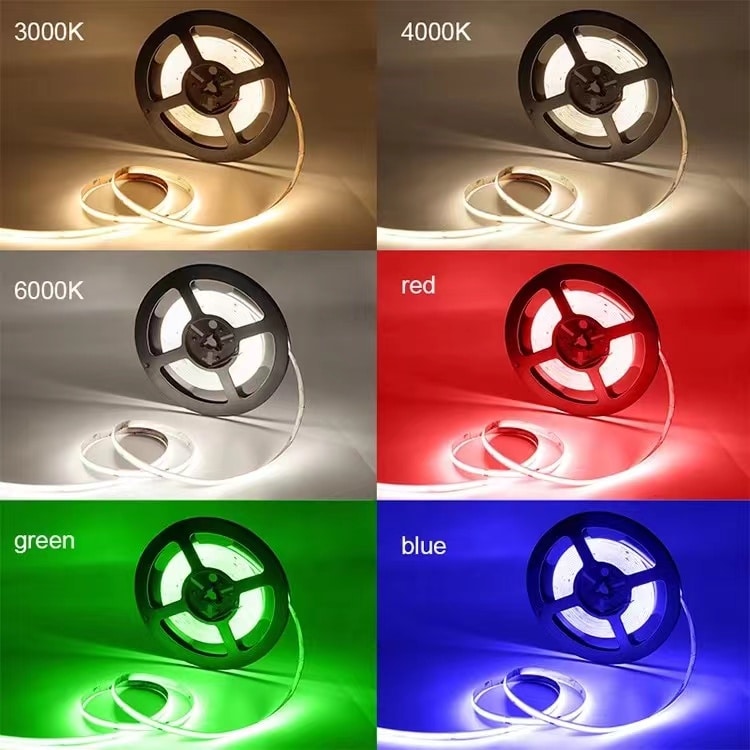 Dotless Seamless Strip Lights in multiple color options.